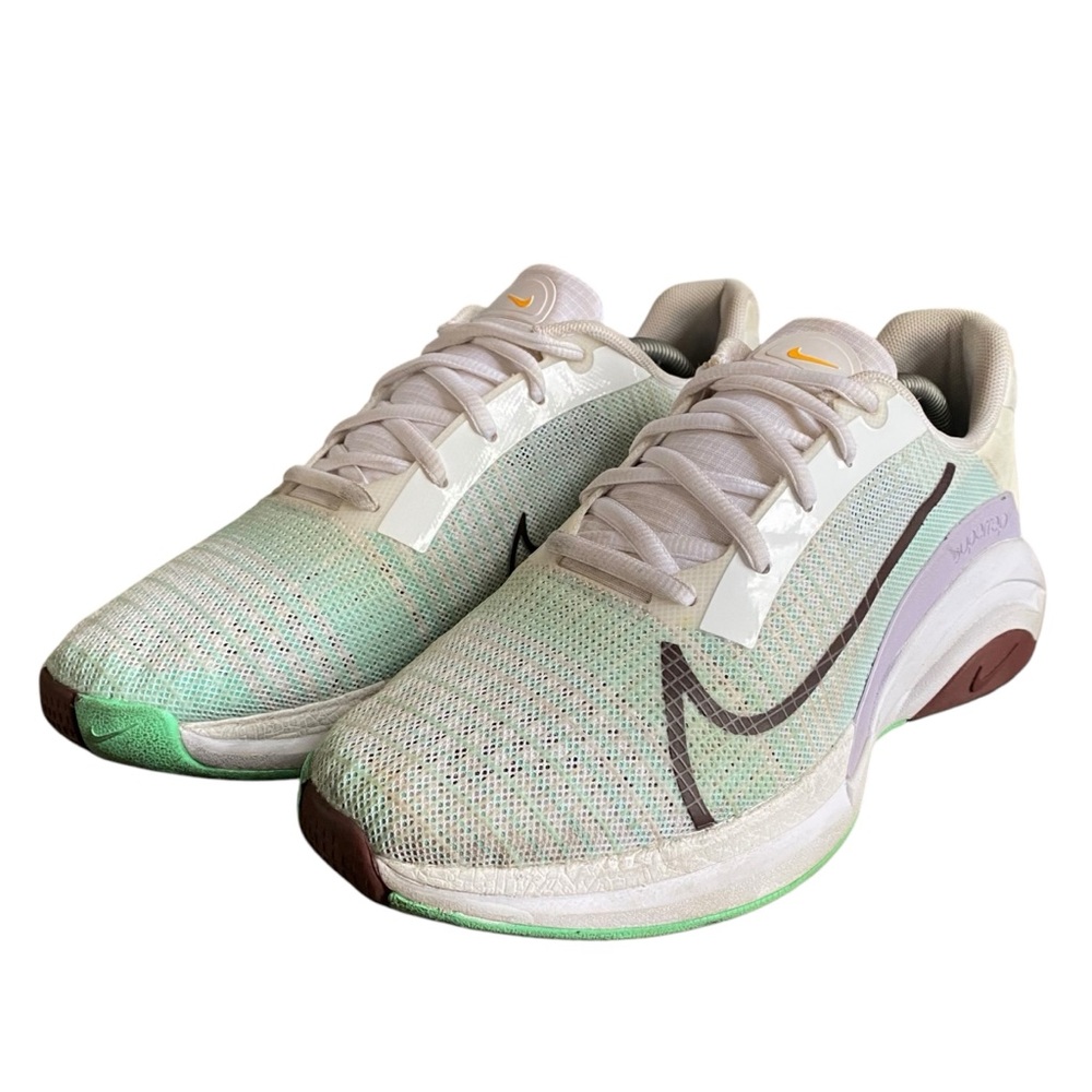 Nike ZoomX Superrep Surge Womens 10 Running Training CK9406 Low Top White Green